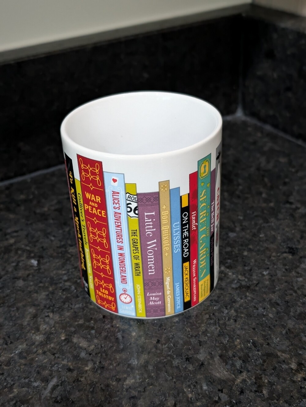 Book Lovers Ceramic Coffee Mug - Book Stack Design - Picture 3 of 6
